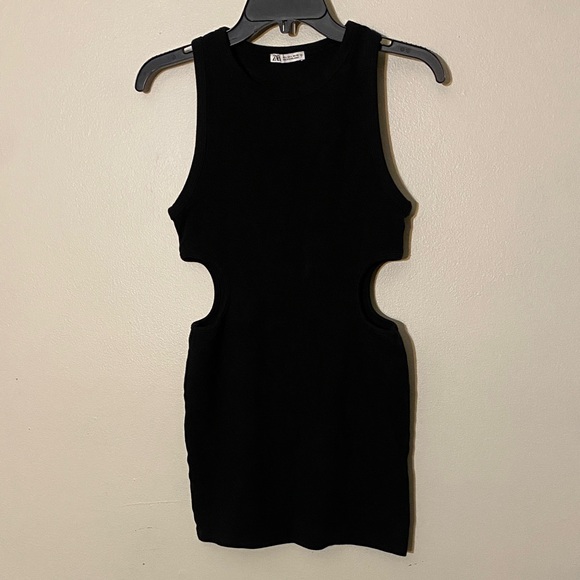 Zara Dresses & Skirts - Zara Elegant Black Cutout Mini Dress